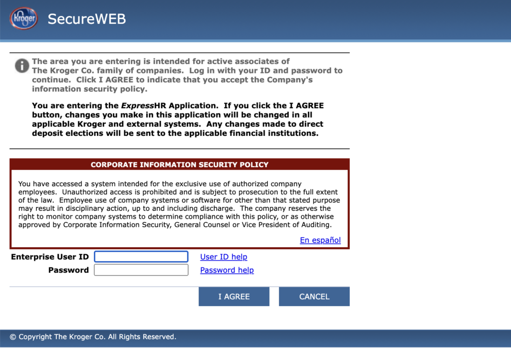 Login Into Kroger MyTime Portal